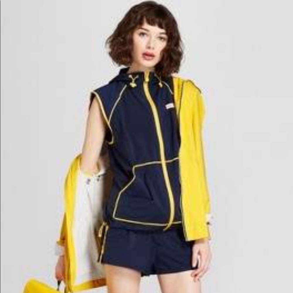 Hunter For Target Navy Zip Hooded Rain Vest Jacket